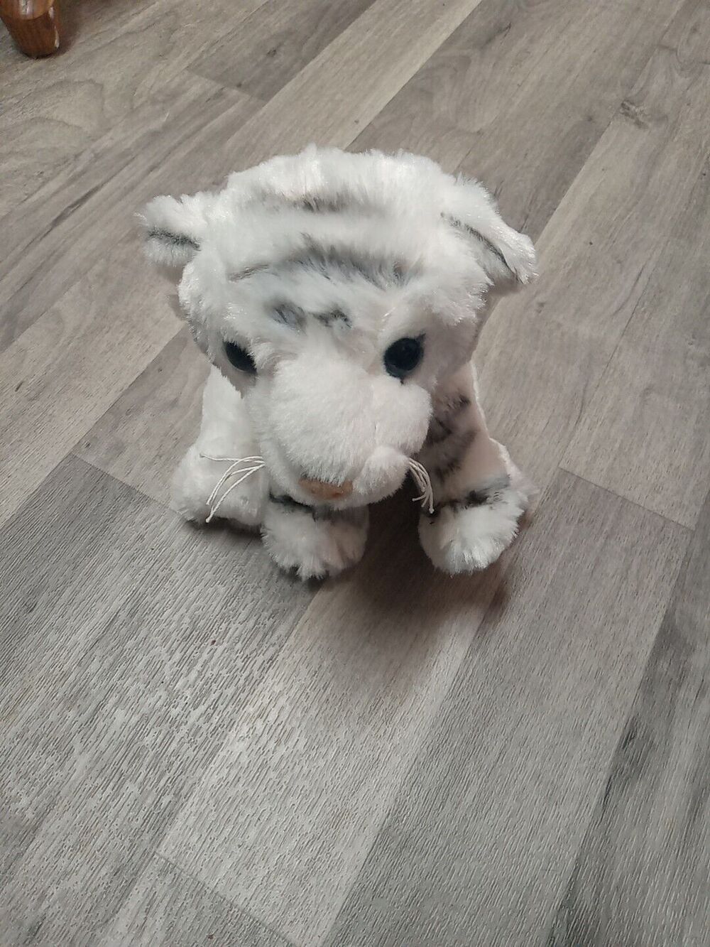 Adventure Planet Plush White Tiger Cub  Stuffed Animal  Sitting
